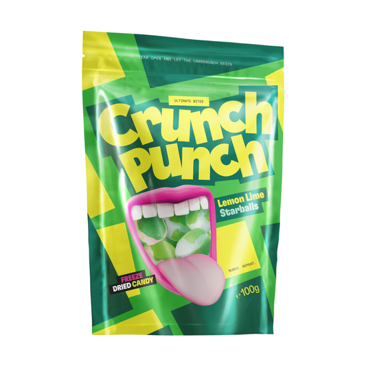 Crunch Punch Freeze Dried Lemon/Lime Starballs Crunchy Rainbows