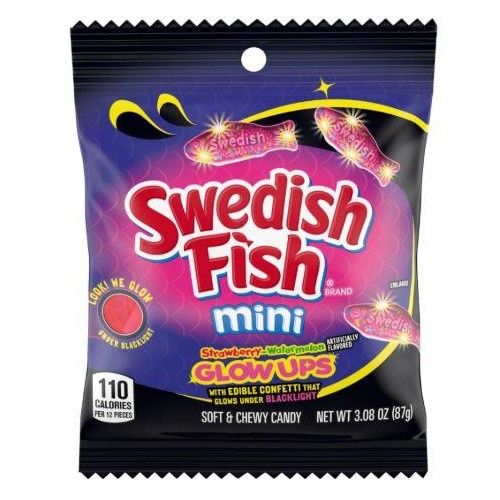 Swedish Fish Mini Strawberry Watermelon Glow Ups